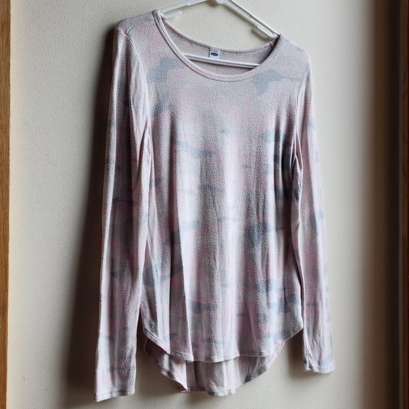 Old Navy Pink/Gray Camo Scoop Neck Jersey Size Small - Picture 3 of 14